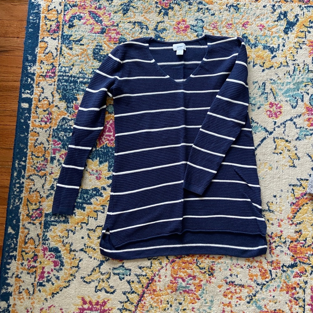 Navy Thin tunic sweater